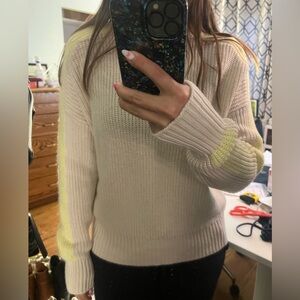 Brand new sweater with neon stripe